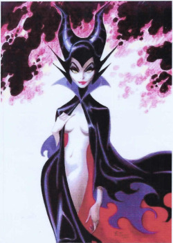 neronovasart:  cooketimm:  Maleficent by Bruce Timm  Timm you