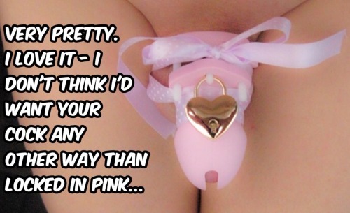 sissyforced-chastity:Now only anal. Be a real girl!