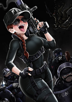 therealshadman:  I drew Ash from Rainbow Six Siege that game