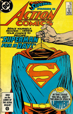 Action Comics No. 581 (DC Comics, 1986). Cover art by Denys Cowan
