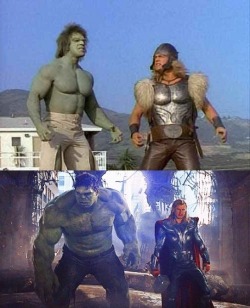 niknak79:  Hulk and Thor 34 years apart 