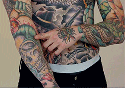 theblackparaid:  Andy Hurley’s tattoos for Tattoo Magazine