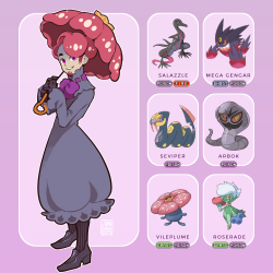 japhers:  fashionably late Poison-type Gymleadersona, ready for