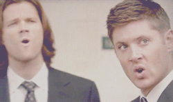  Jared and Jensen silently mouthing the sound of a police siren