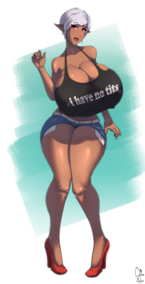 coffeeslice: Funny shirt lies. Another commission of the lovely