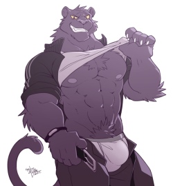takemotoarashi:[NSFW/Quick sketch] Big cat loves to showing off