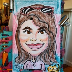 Caricature!    From the opening of the Higher Purpose show at