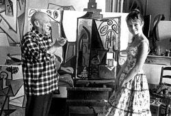 afrouif:  afroui:  Brigitte Bardot with Pablo Picasso at his