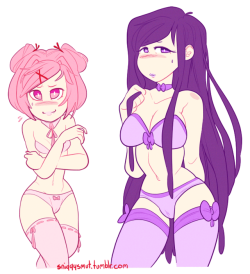 sniggysmut:yuri x natsuki is yusuki? characters portrayed are