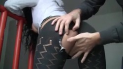 - He Rips Her Leggings Open To Fuck In Public  -    Video Below