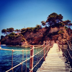 holidayhotshots:  Bridge to Cameo island in Zakynthos Greece