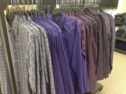 A whole rack of shirts meant for kytri and me.