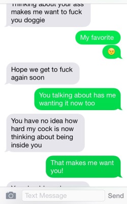 oregoncuckold:  Some of the texting between my wife and her fuckbuddy,