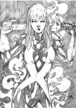 dailydamnation:  Illyana is ready for whatever you’ve gotArtist: