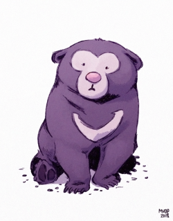 sketchinthoughts: Sunbear! Sorry if the colors look really odd,
