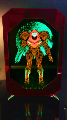 the-daily-robot:  Neon Samus Aran LED Light art by The Daily
