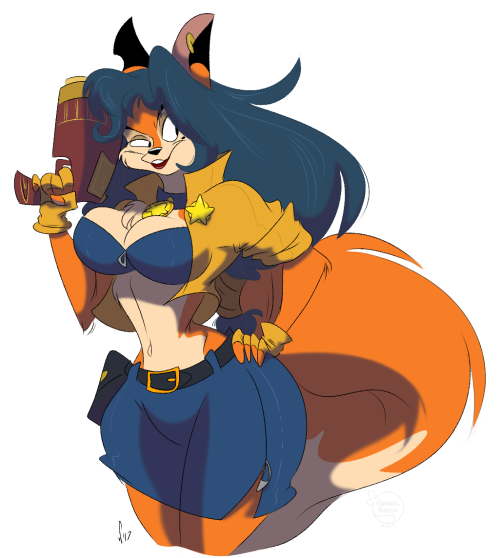 notsafeforwappah: feathers-ruffled:  Somebody told me recently that my version of Carmelita is their favorite, and that made me very happy :).  I’m actually starting to see other people draw her more now, guess I kinda brought her back. But I have