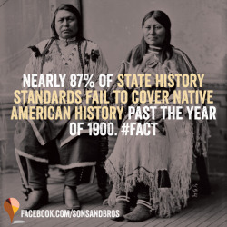 sonsandbrothers:  FACT: Nearly 87% of state history standards