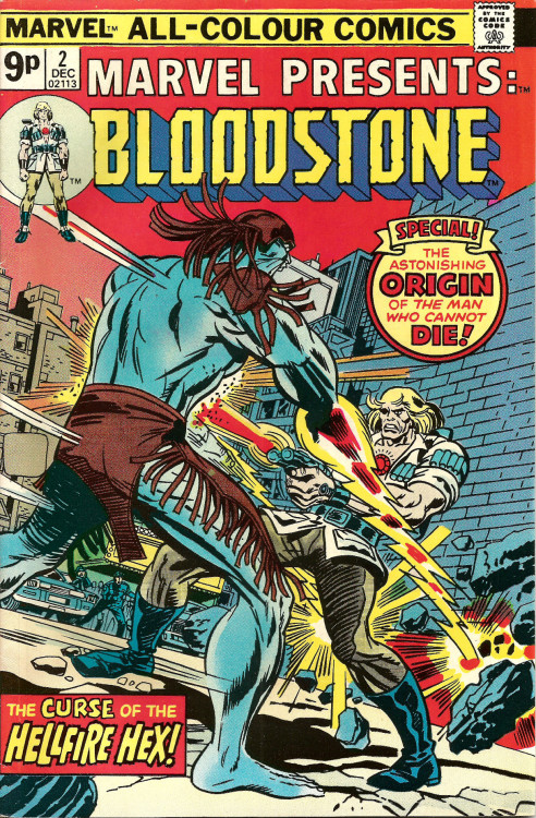 Marvel Presents: Bloodstone, No. 2 (Marvel Comics, 1975). Cover art by Rich Buckler & Frank Giacoia.From Oxfam in Nottingham.