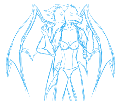 Just a quick sketch of two dragons getting a lesbian on. They’re