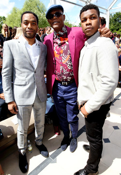 celebritiesofcolor:  Chiwetel Ejiofor, Samuel L. Jackson and