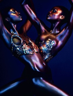 visualjunkee:ALL THAT GLITTER - models: Crystal Noriega &