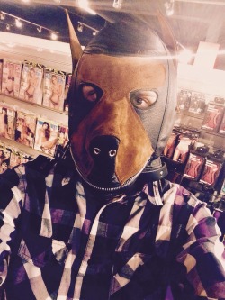 saxtontodd:  Trying on masks and paws today.  OMG That is the