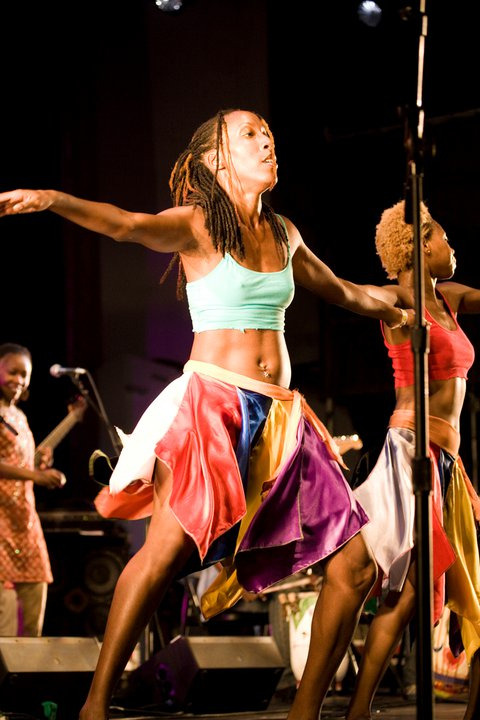 renaissanceamazon:  This is me performing with the amazing and beautiful Haitian singer Emeline Michele at “Lincoln Center Out of Doors” in NYC in 2010.  I was performing the choreography of well known Haitian Choreographers Mikerline Pierre and