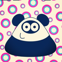 Finalmente pronto #my #pou #panda #blackandwhite #instagram #app