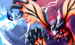 alternative-pokemon-art:  Artist Lugia and Yveltal by request.