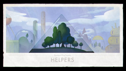 Helpers (Islands Pt. 7) - title carddesigned and painted by Joy