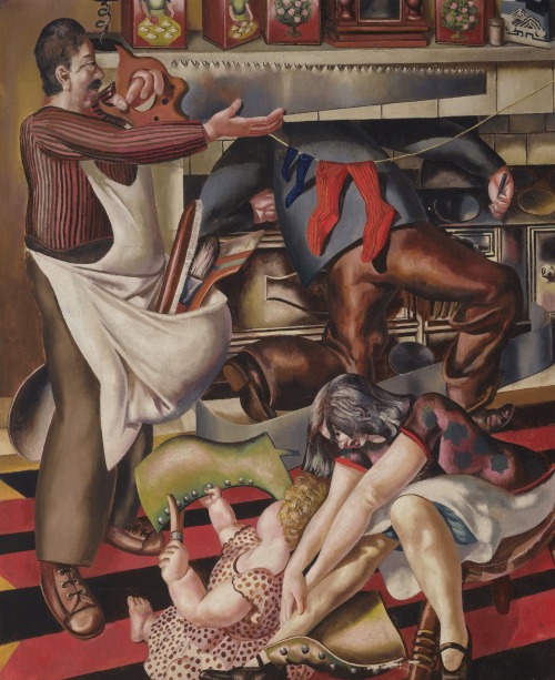 Stanley Spencer (British, 1891-1959), Workmen in the House, 1935.