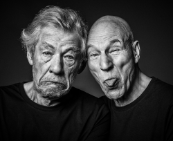 mytvisnotworking:  Ian McKellen & Patrick Stewart by Andy