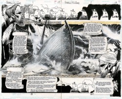 thebristolboard:  Original double-splash page by Neil Gaiman