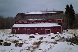 destroyed-and-abandoned:   Abandoned Barn near Erickson, Manitoba