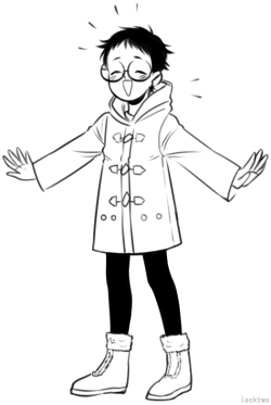 lacktwo:  onoda ready for the cold season ( ˘ ᴗ ˘) 