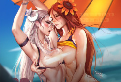 sakimichan:  Diana X Leona yuri content for this term via my