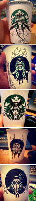 daily-meme:  Starbucks Should Pay Him For These Awesome Designs.