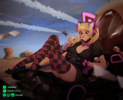 kittypuddin:  Black Cat DVa!Nude and other versions soon on my