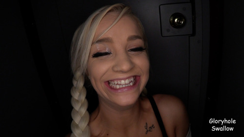 BJ the blowjob machine is back  for her 5th Gloryhole cum feeding suckfest. Â I should say back by  popular demand because she quickly became a crowd favorite. Â After  watching this one I doubt you guys will get tired of seeing BJ anytime  soon. We start