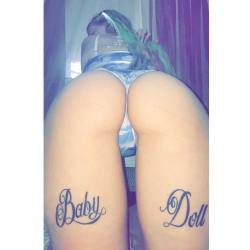 On the bright side…   #booty #ganjagirls #babydoll #tattoos