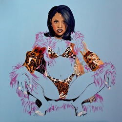 vivianrashotte:  Lil’ Kim slowly emerging from this painting