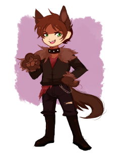 i got asked to draw a full version of my werewolf!Eren from my