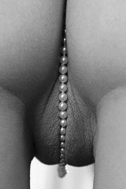 A string of pearls from her ass to  her…