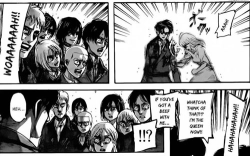 Historia punching LeviShingeki no Kyojin Chapter 69 vs. Chuugakkou