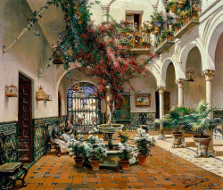 fleurdulys:  Inside Courtyard, Seville - Manuel Garcia Rodriguez