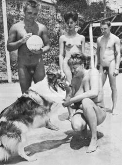 humorinnudistform:  Even popular TV canine hero Lassie enjoyed