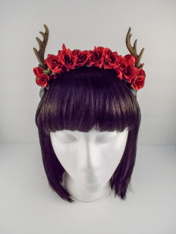 sweetmildred:  Forest Fawn Antler Crown.   Available here: Sweet