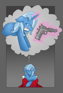 Trixie’s got a gun. (from this chapter of my Fimfic.)