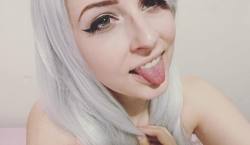 😛 #greyhair #paleprincess #longhair #silly #tongue #cute #canadian